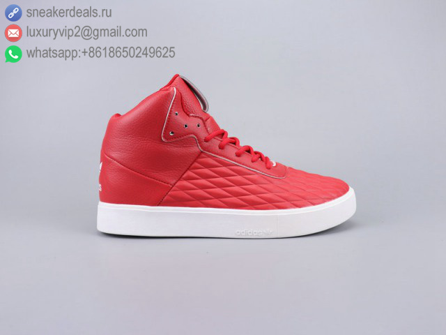 ADIDAS LOS ANGELES HIGH RED LEATHER MEN SNEAKERS